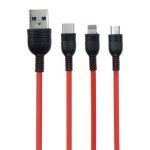 کابل شارژ USB به لایتنینگ / microUSB / USB-C برند ترانیو Tranyoo مدل XS2