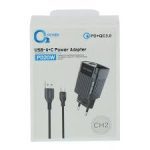 شارژر دو پورت اوکسیژن Oxygen مدل CH2 با کابل تایپ سی